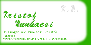 kristof munkacsi business card