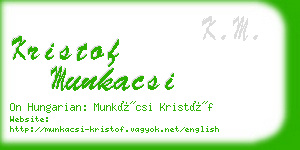 kristof munkacsi business card